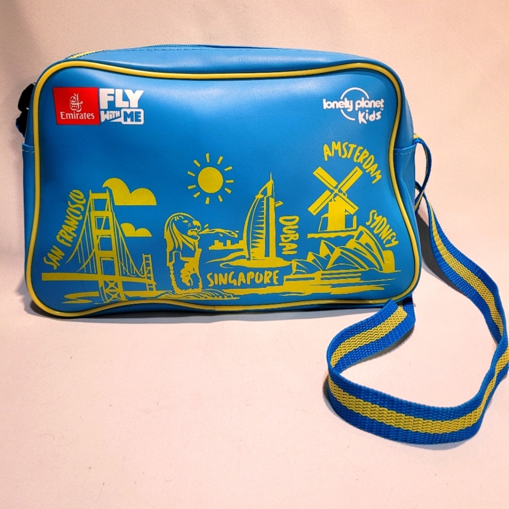 Emirates Airline Fly with Me women's or Kid's Carry Tote Bag Blue